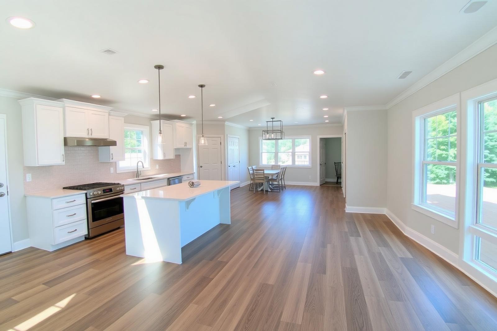 Bright open plan interior